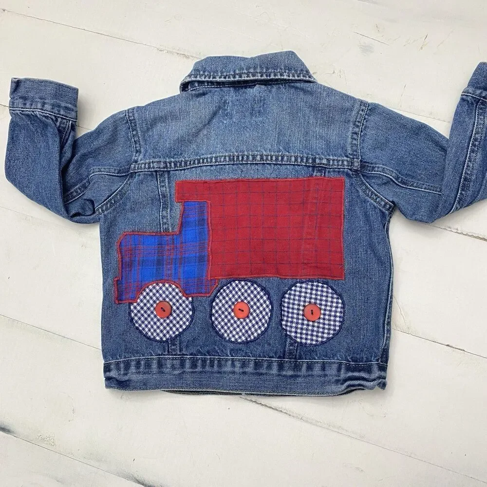Dump Truck Embroidered Denim Trucker Jacket  Toddler 3T Children's Place
